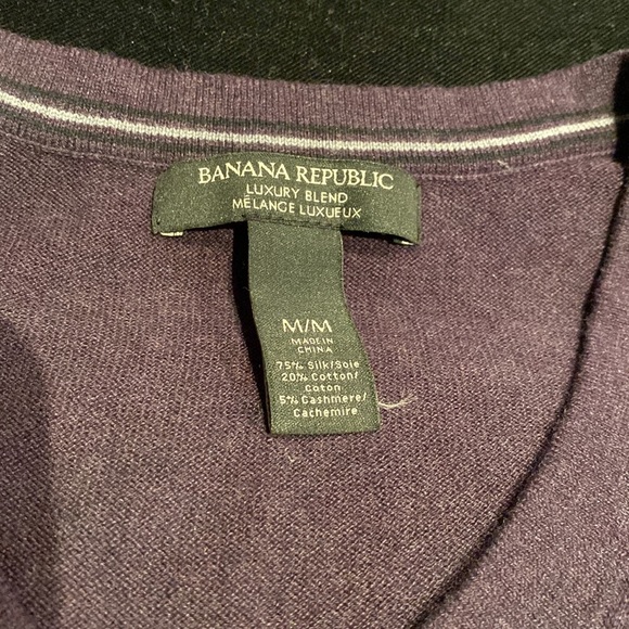 Mens Banana Republic Medium V Neck Pullover - Picture 2 of 5